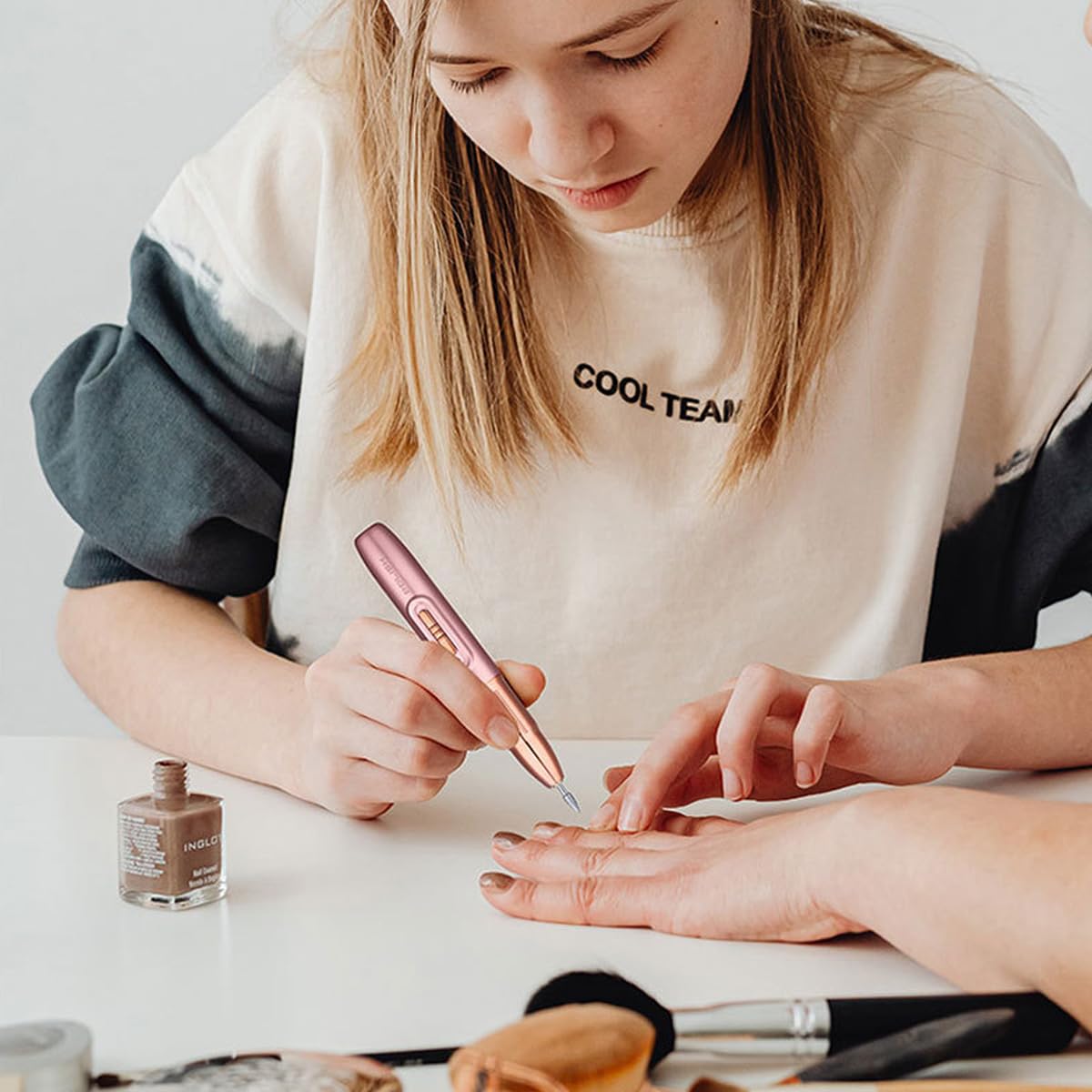 MAYCREATE Electric Nail Trimmer USB Rechargeable Nail Drill Machine with 5 Attachment Bits Nail Drill Gel Nail Cutter Manicure Pedicure Kit Products MAYCREATE Electric Nail Trimmer USB Rechargeable Nail Drill Machine with 5 Attachment Bits Nail Drill Gel Nail Cutter Manicure Pedicure Kit Products